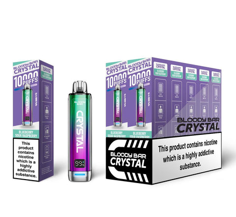 Shop Bloody Bar Crystal 10k Vape Kit - buy Bloody Bar Crystal 10k Disposable Vape Box of 5 at Wolfvapes.co.uk - Vape Blaze