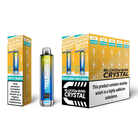 Shop Bloody Bar Crystal 10k Vape Kit - buy Bloody Bar Crystal 10k Disposable Vape Box of 5 at Wolfvapes.co.uk - Vape Blaze