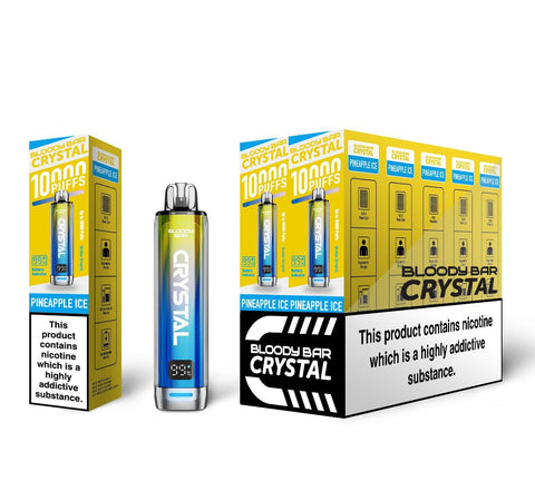 Shop Bloody Bar Crystal 10k Vape Kit - buy Bloody Bar Crystal 10k Disposable Vape Box of 5 at Wolfvapes.co.uk - Vape Blaze