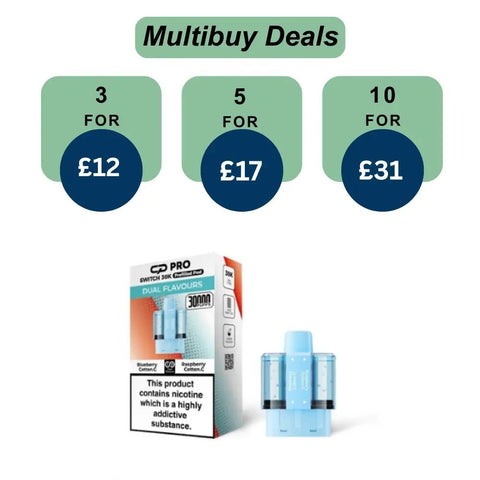 Shop Blueberry Cotton Candy / Raspberry Cotton Candy Crystal Pro Switch 30k Prefilled Pods - £5.99 or 3 For £12 - Blueberry Cotton Candy / Raspberry Cotton Candy Crystal Pro Switch 30k Prefilled Pods - £5.99 or 3 For £12 - Vape Blaze