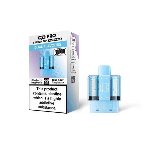 Shop Blueberry Raspberry / Blue Sour Raspberry - CP Pro Switch 30k Prefilled Pods - CP Pro Switch 30k Prefilled Pods - Buy 1 Get 1 Free - Vape Blaze