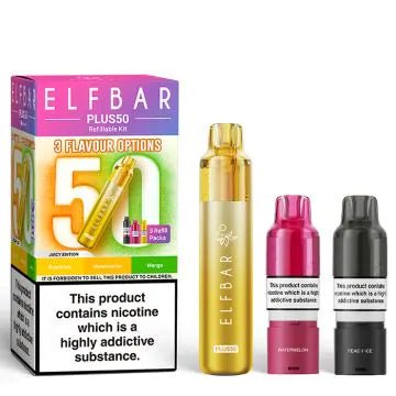 Shop Box of 10 - Elf Bar Plus 50 Prefilled Pod Kit - Box of 10 - Elf Bar Plus 50 Prefilled Pod Kit - Vape Blaze