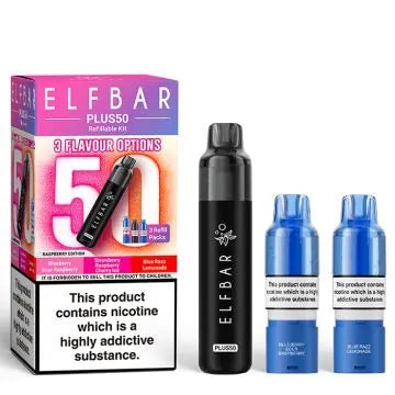Shop Box of 10 - Elf Bar Plus 50 Prefilled Pod Kit - Box of 10 - Elf Bar Plus 50 Prefilled Pod Kit - Vape Blaze