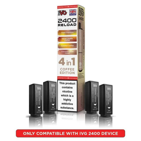 Shop Box of 10 - IVG 2400 Reload 4IN1 Prefilled Pods - Box of 10 - IVG 2400 Reload 4IN1 Prefilled Pods - Vape Blaze