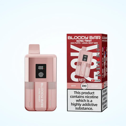 Shop Box of 5 - Bloody Bar Pod Twist 20K Prefilled Pod Kit - Box of 5 - Bloody Bar Pod Twist 20K Prefilled Pod Kit - Vape Blaze