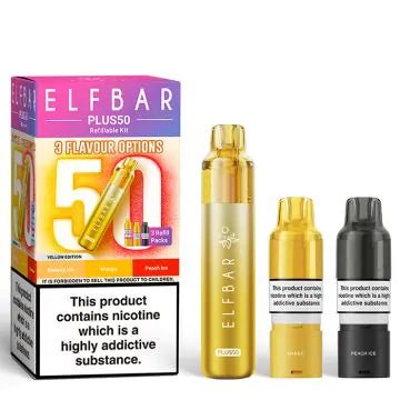 Shop Box of 5 - Elf Bar Plus 50 Prefilled Pod Kit - Box of 5 - Elf Bar Plus 50 Prefilled Pod Kit - Vape Blaze