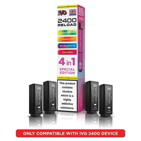Shop Box of 5 - IVG 2400 Reload 4IN1 Prefilled Pods - Box of 5 - IVG 2400 Reload 4IN1 Prefilled Pods - Vape Blaze