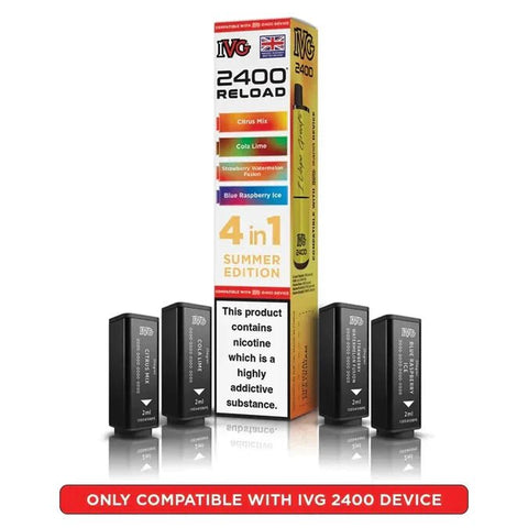 Shop Box of 5 - IVG 2400 Reload 4IN1 Prefilled Pods - Box of 5 - IVG 2400 Reload 4IN1 Prefilled Pods - Vape Blaze