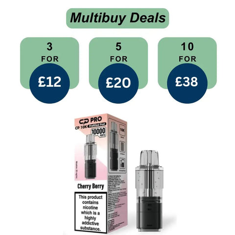 Shop Cherry Berry Crystal Pro CP10k Prefilled Pods - £4.99 or 3 For £12 - Cherry Berry Crystal Pro CP10k Prefilled Pods - £4.99 or 3 For £12 - Vape Blaze