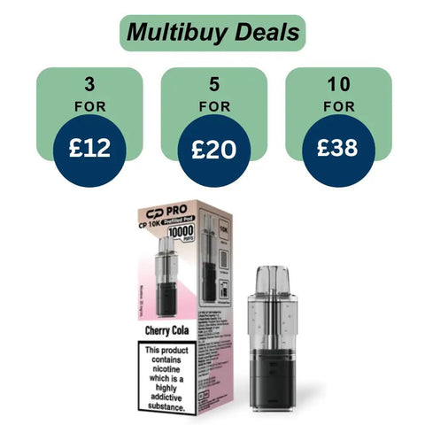 Shop Cherry Cola Crystal Pro CP10k Prefilled Pods - £4.99 or 3 For £12 - Cherry Cola Crystal Pro CP10k Prefilled Pods - £4.99 or 3 For £12 - Vape Blaze