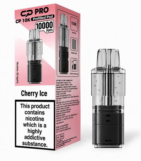 Shop Cherry Ice Crystal Pro CP10k Prefilled Pods - £4.99 or 3 For £12 - Cherry Ice Crystal Pro CP10k Prefilled Pods - £4.99 or 3 For £12 - Vape Blaze