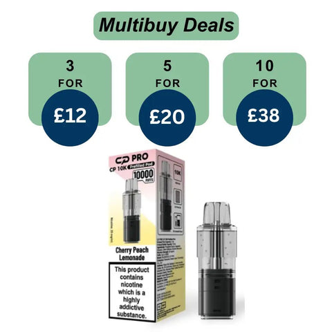 Shop Cherry Peach Lemonade Crystal Pro CP10k Prefilled Pods - £4.99 or 3 For £12 - Cherry Peach Lemonade Crystal Pro CP10k Prefilled Pods - £4.99 or 3 For £12 - Vape Blaze