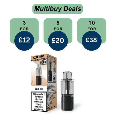 Shop Cola Ice Crystal Pro CP10k Prefilled Pods - £4.99 or 3 For £12 - Cola Ice Crystal Pro CP10k Prefilled Pods - £4.99 or 3 For £12 - Vape Blaze