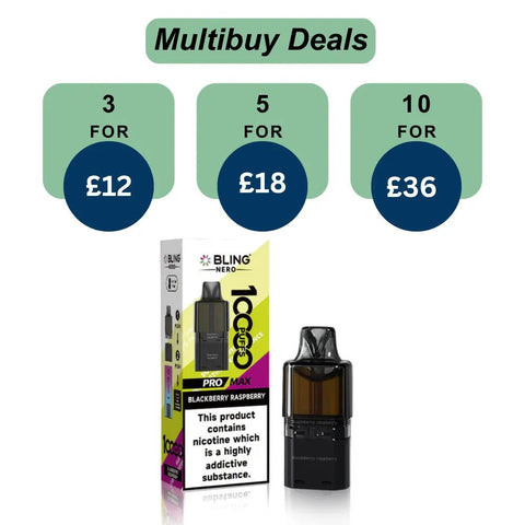 Shop Crystal Bling Nero 10k Prefilled Pods - Crystal Bling Nero 10k Prefilled Pods - Vape Blaze