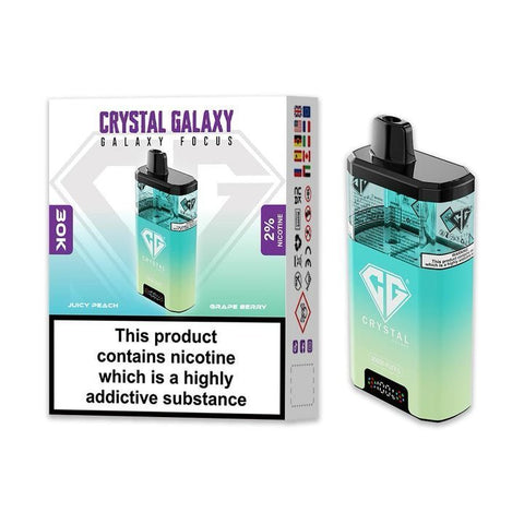 Shop Crystal Galaxy Focus 30k Disposable Vape Box of 5 - Buy Crystal Galaxy Focus 30k Disposable Vape at vapekarlo - Vape Blaze