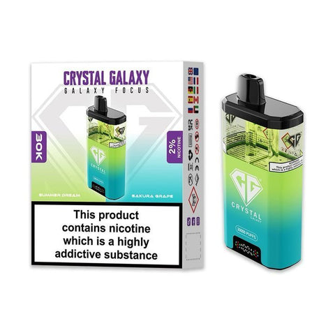 Shop Crystal Galaxy Focus 30k Disposable Vape Box of 5 - Buy Crystal Galaxy Focus 30k Disposable Vape at vapekarlo - Vape Blaze