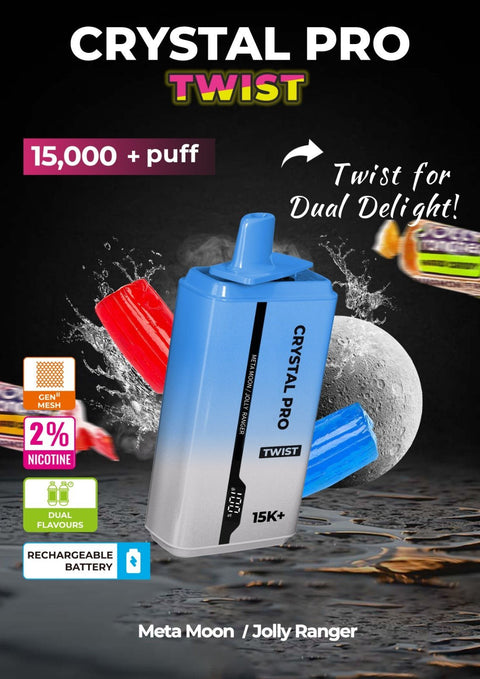 Shop Crystal Pro Plus Twists 15000 Puff Refillable & Rechargeable Vape Device - Box of 5 - Crystal Pro Plus Twists 15000 Puff Refillable & Rechargeable Vape Device - Box of 10 - Vape Blaze