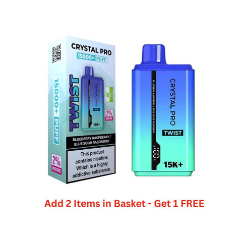 Shop Crystal Pro Plus Twists 15000 Puff Refillable & Rechargeable Vape Device - Crystal Pro Plus Twists 15000 Puff Refillable & Rechargeable Vape Device - Vape Blaze
