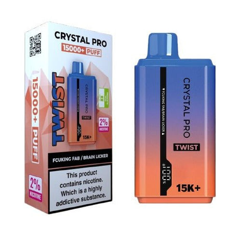 Shop Crystal Pro Twist 15000 Disposable Vape Box of 5 - Crystal Pro Twist 15000 Disposable Vape Box of 5 - Vape Blaze