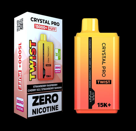 Shop Crystal Pro Twist 15000 Puffs Prefilled Vape Zero Nicotine - Box of 5 - Crystal Pro Twist 15000 Puffs Prefilled Vape Zero Nicotine - Box of 5 - Vape Blaze