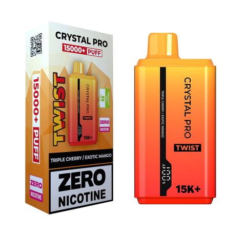 Shop Crystal Pro Twist 15000 Puffs Prefilled Vape Zero Nicotine - Box of 5 - Crystal Pro Twist 15000 Puffs Prefilled Vape Zero Nicotine - Box of 5 - Vape Blaze