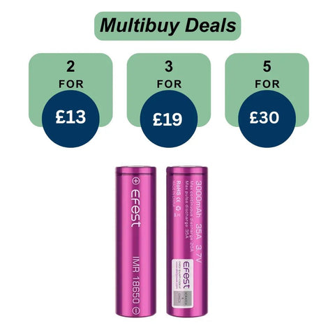 Shop Efest IMR 18650 3000mAh 35A Battery - Efest IMR 18650 3000mAh 35A Battery - Vape Blaze