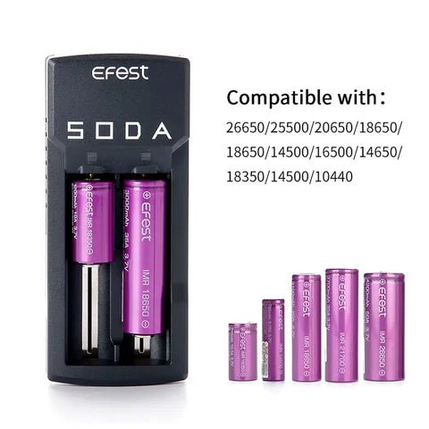 Shop Efest New Soda Dual Slot Battery Charger - Efest New Soda Dual Slot Battery Charger - Vape Blaze