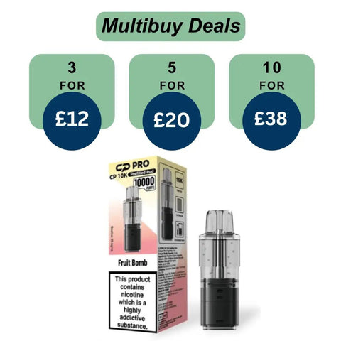 Shop Fruit Bomb Crystal Pro CP10k Prefilled Pods - £4.99 or 3 For £12 - Fruit Bomb Crystal Pro CP10k Prefilled Pods - £4.99 or 3 For £12 - Vape Blaze
