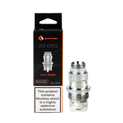 Shop Geek Vape Ns - 1.2 ohm - Coils - 5pack - Geek Vape Ns - 1.2 ohm - Coils - 5pack - Vape Blaze