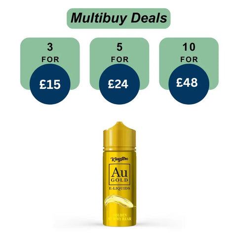 Shop Golden Gummy Bear Kingston AU Gold 100ml E - liquid Shortfill - Golden Gummy Bear Kingston AU Gold 100ml E - liquid Shortfill - Vape Blaze