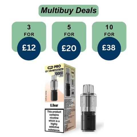 Shop Gummy Bear Crystal Pro CP10k Prefilled Pods - £4.99 or 3 For £12 - Gummy Bear Crystal Pro CP10k Prefilled Pods - £4.99 or 3 For £12 - Vape Blaze