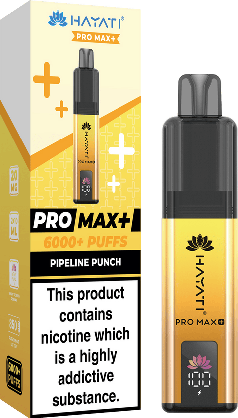 Shop Hayati Pro Max+ 6000 Puffs Prefilled Kit - Box of 5 - Hayati Pro Max+ 6000 Puffs Vape Kit Box of 10 - Hayati Pro Max+ 6000 Puffs Vape Kit Box of 10 - Direct Vape Wholesale - Vape Blaze