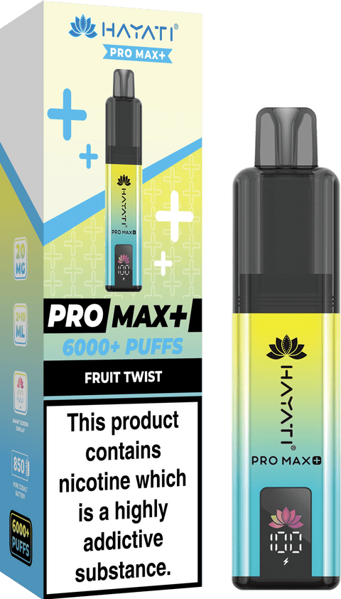 Shop Hayati Pro Max+ 6000 Puffs Prefilled Kit - Box of 5 - Hayati Pro Max+ 6000 Puffs Vape Kit Box of 10 - Hayati Pro Max+ 6000 Puffs Vape Kit Box of 10 - Direct Vape Wholesale - Vape Blaze