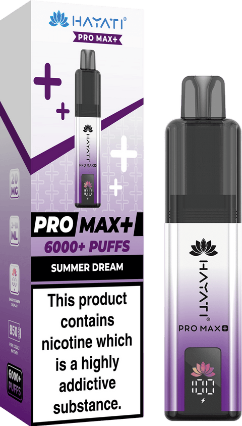 Shop Hayati Pro Max+ 6000 Puffs Prefilled Kit - Box of 5 - Hayati Pro Max+ 6000 Puffs Vape Kit Box of 10 - Hayati Pro Max+ 6000 Puffs Vape Kit Box of 10 - Direct Vape Wholesale - Vape Blaze