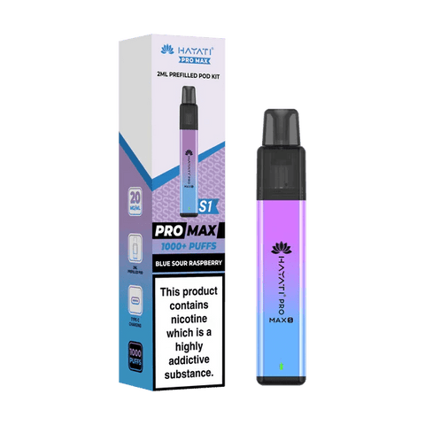 Shop Hayati Pro Max S1 1000+ Puff Pre - Filled Pod Kit - Box of 10 - Hayati Pro Max S1 1000+ Puff Pre - Filled Pod Kit - Box of 10 - Vape Blaze