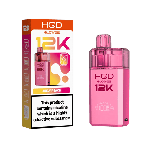 Shop HQD Glow Pro 12k Prefiiled Kit - Box of 5 - HQD Glow Pro 12k Prefiiled Kit - Box of 5 - Vape Blaze