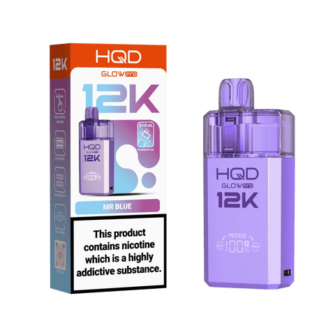 Shop HQD Glow Pro 12k Prefiiled Kit - Box of 5 - HQD Glow Pro 12k Prefiiled Kit - Box of 5 - Vape Blaze