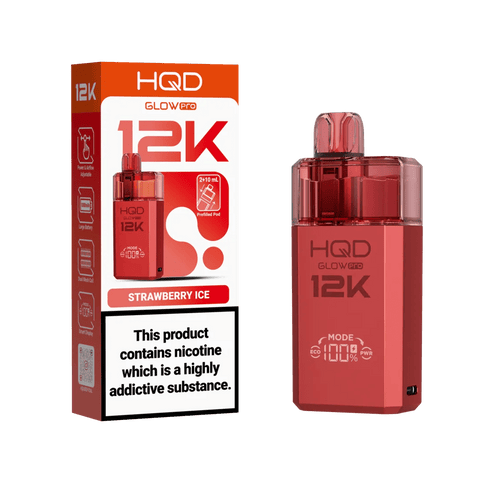 Shop HQD Glow Pro 12k Prefiiled Kit - Box of 5 - HQD Glow Pro 12k Prefiiled Kit - Box of 5 - Vape Blaze