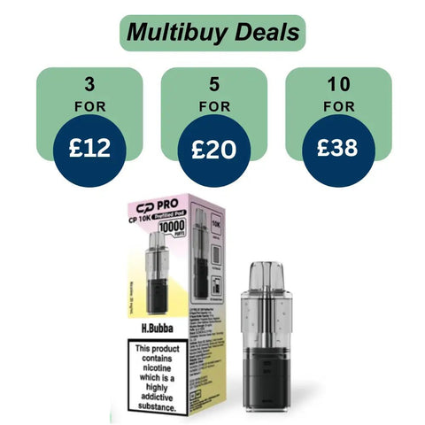 Shop Hubba Bubba Crystal Pro CP 10k Prefilled Pods - £4.99 or 3 For £12 - Hubba Bubba Crystal Pro CP 10k Prefilled Pods - £4.99 or 3 For £12 - Vape Blaze