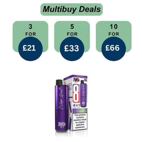 Shop IVG 2400 4-in-1 Prefilled Pod Kit - Only £7.99 - IVG 2400 4-in-1 Prefilled Pod Kit - Only £7.99 - Vape Blaze