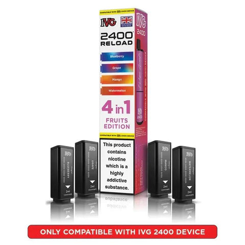 Shop IVG 2400 Reload 4IN1 Prefilled Pods - IVG 2400 Reload 4IN1 Prefilled Pods - Vape Blaze