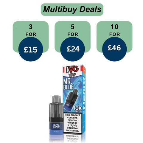 Shop IVG Nexio 10K Prefilled Refill Pods - £5.99 or 3 for £15 - IVG Nexio 10K Prefilled Refill Pods - £5.99 or 3 for £15 - Vape Blaze