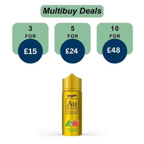 Shop Kingston AU Gold 100ml E - liquid Shortfill - Kingston AU Gold 100ml E - liquid Shortfill - Vape Blaze