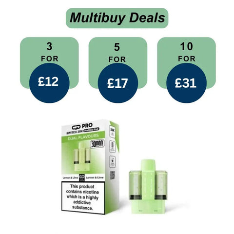 Shop Lemon Lime - CP Pro Switch 30k Prefilled Pods - Lemon Lime - CP Pro Switch 30k Prefilled Pods - Vape Blaze