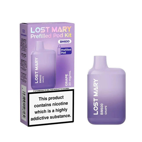 Shop Lost Mary BM600 Prefilled Pod Vape Kit Box of 10 - Lost Mary BM600 Prefilled Pod Vape Kit Box of 10 - Mcr Vape Distro - Vape Blaze