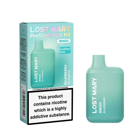 Shop Lost Mary BM600 Prefilled Pod Vape Kit Box of 10 - Lost Mary BM600 Prefilled Pod Vape Kit Box of 10 - Mcr Vape Distro - Vape Blaze