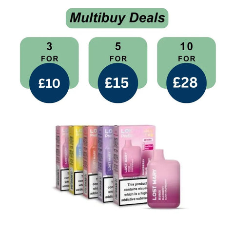 Shop Lost Mary BM600 Prefilled Pod Vape Kit - £3.99 or 3 for £10 - Lost Mary BM600 Prefilled Pod Vape Kit - £3.99 or 3 for £10 - Vape Blaze