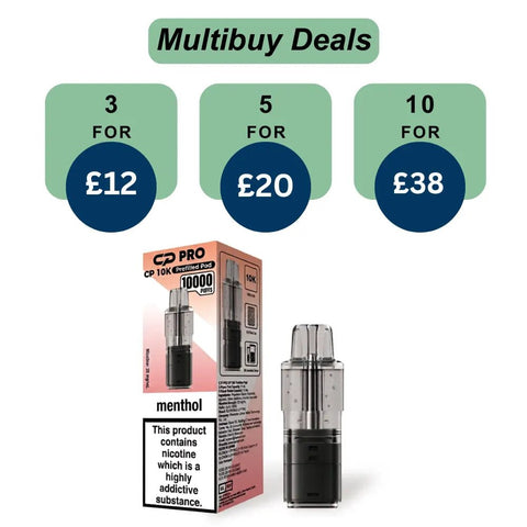 Shop Menthol Crystal Pro CP10k Prefilled Pods - £4.99 or 3 For £12 - Menthol Crystal Pro CP10k Prefilled Pods - £4.99 or 3 For £12 - Vape Blaze