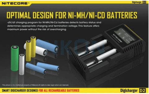Shop Nitecore Digicharger Battery Charger D2 EU - Nitecore Digicharger Battery Charger D2 EU - Vape Blaze