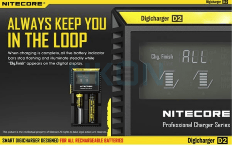 Shop Nitecore Digicharger Battery Charger D2 EU - Nitecore Digicharger Battery Charger D2 EU - Vape Blaze